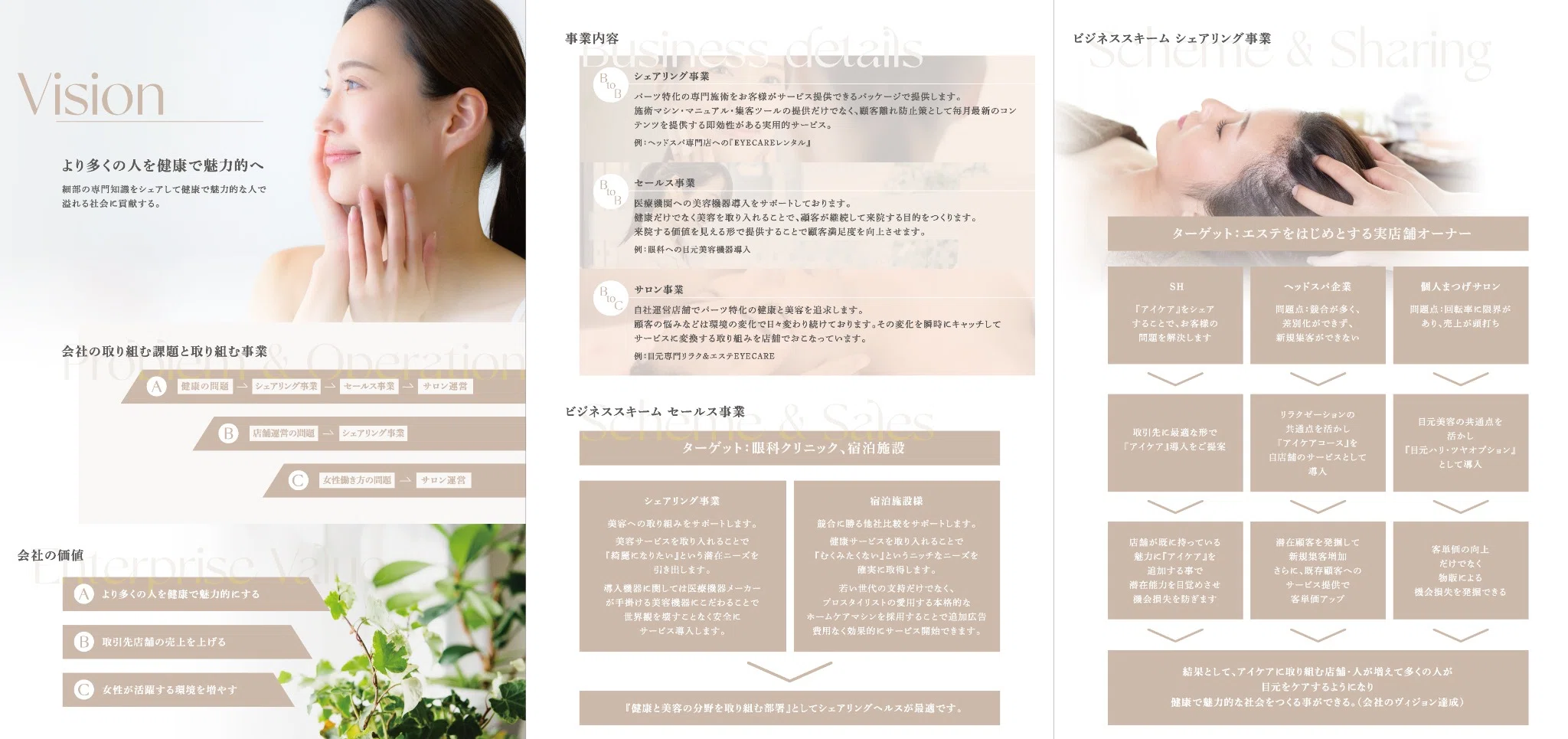 美容サロン パンフレット BACK